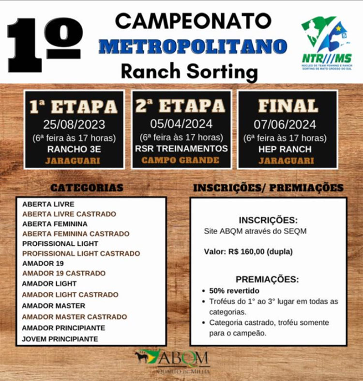 2ª Etapa do Campeonato Metropolitano NTRMS em Campo Grande (MS)