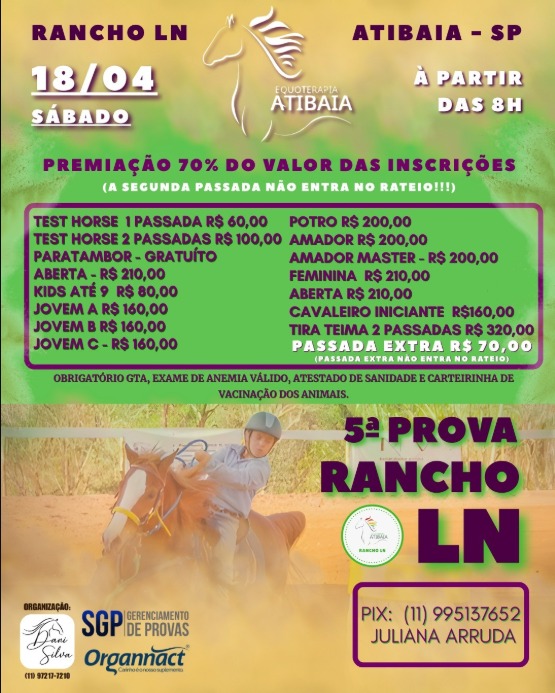 5º Prova Rancho LN em Atibaia (SP)